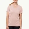 Jack Wolfskin Crosstrail Tee Womens Rose Smoke