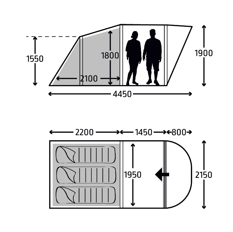 Kampa Brean 3 AIR 2023 2 Kampa Brean 3 AIR 2023 - Image 2