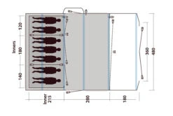 Outwell Sundale 7PA 2023 -Outdoor Camping Equipment Store OutwellSundale7PA2023FloorPlan